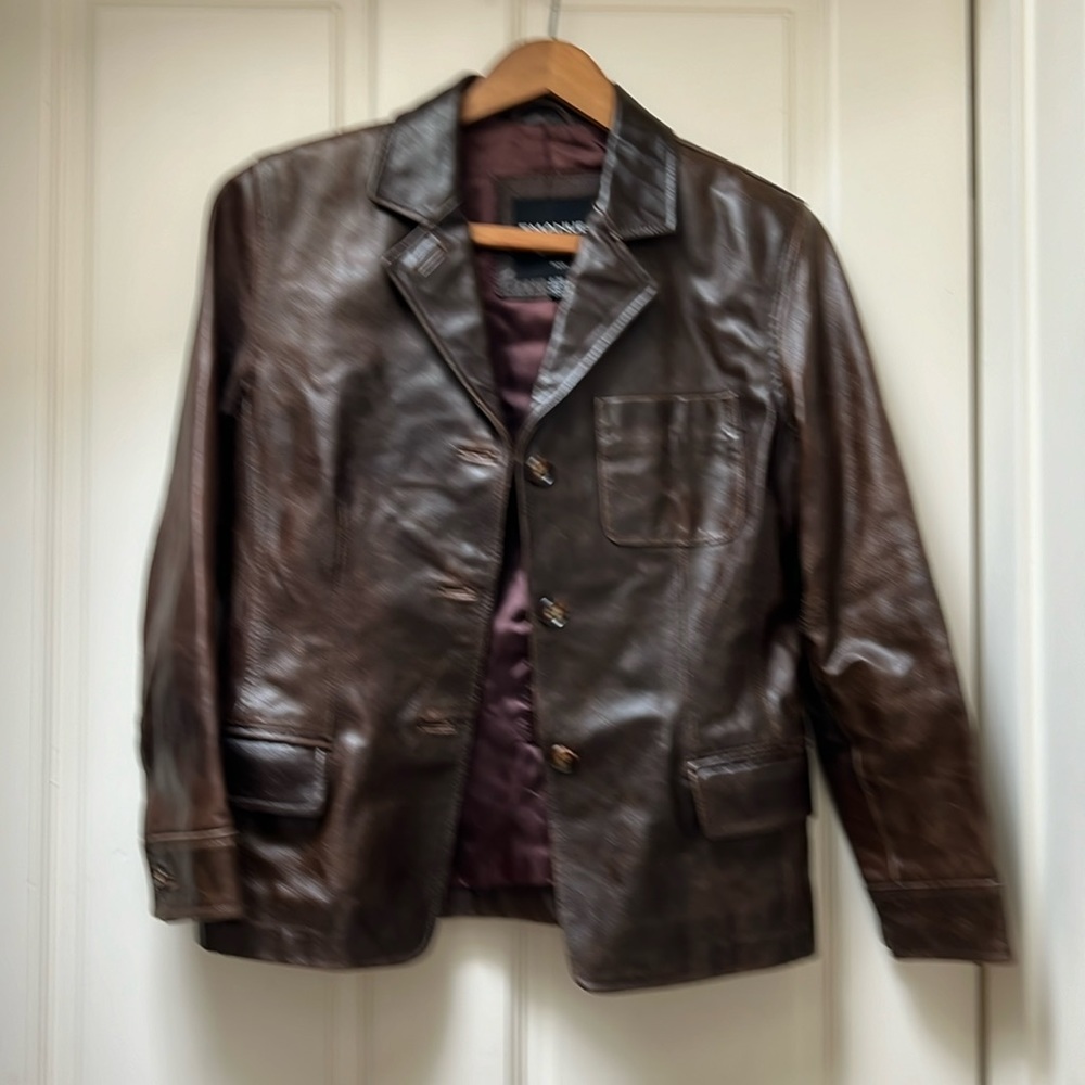 Emanuel Ungaro Liberte Leather Blazer